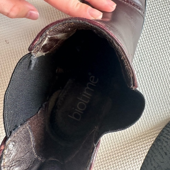 Biotime Adrianna Brown Leather Ankle Boots size 37 - Picture 10 of 12